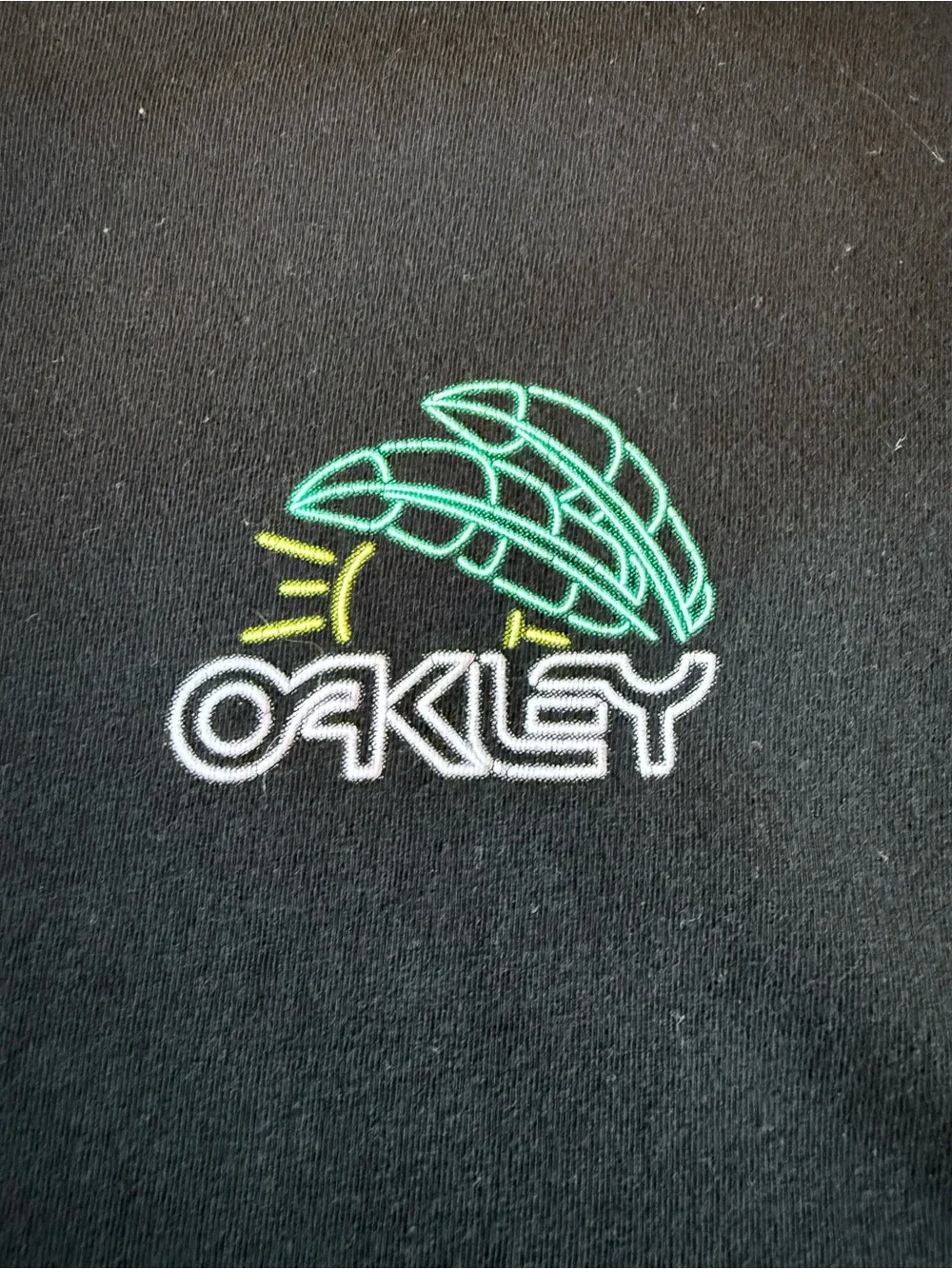 Oakley Black Short-Sleeve Tee with Neon Graphic